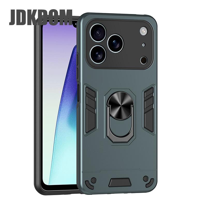 

Ударостійкий чохол для телефону JDKDOM з металевим кільцем-підставкою, що обертається на 360°, для iPhone 17 Air 16 15 14 13 12 11 Pro Max 16 15 14 Plus iPhone 15 Pro Max зелений