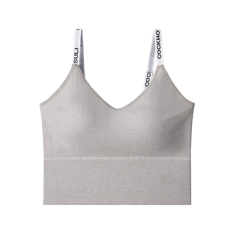 

Спортивна нижня білизна Mulberry Silk Wireless Bra Yoga Underwear One-Size сірий