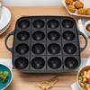 Nonstick Octopuses Ball Pancake Maker Meatball Pan Baking Tray 16 Hole Aluminum Grills Pan for Cooking and Baking