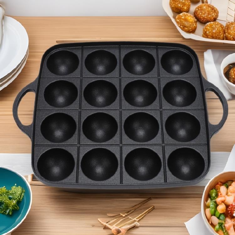 Nonstick Octopuses Ball Pancake Maker Meatball Pan Baking Tray 16 Hole Aluminum Grills Pan for Cooking and Baking