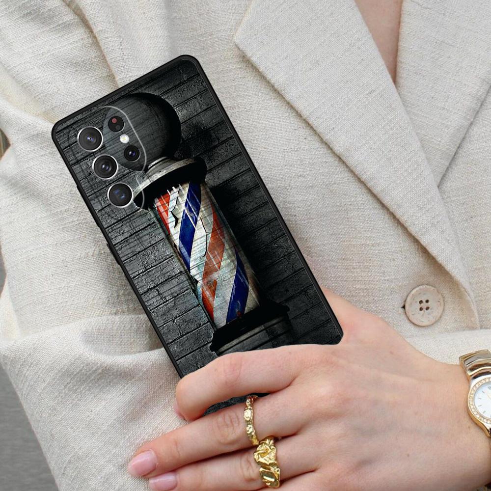 Barber Shop Hair Stylist Salon Cell Phone Case for Samsung Galaxy S26 Ultra S25 S24 S23 S22 S21 S20 Note10 Cover