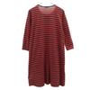 marimekko border Long sleeve one piece S Red series Women Used