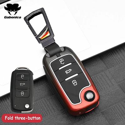 Deksel for bilnøkkel i sinklegering for Volkswagen VW Bora Polo Tiguan Jetta Passat B5 B6 B7 Golf Beetle for Skoda GTI SCIROCCO GTI R