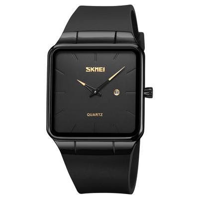 Men's Analog Quartz Watch with Colorful Square Dial, Business Style, Simple Design, 30M Water Resistance, Perfect for School, Work, or Birthdays