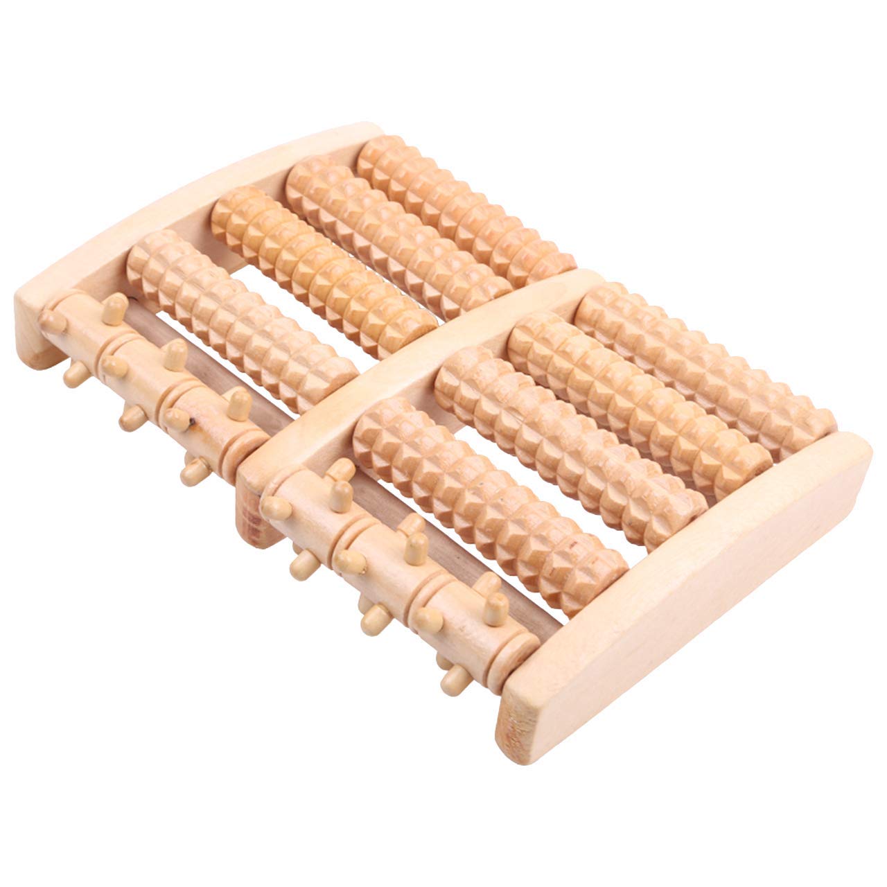 

Felimoa Foot Acupressure Roller for Home and Office Ergonomic Stimulation Massager, Use, (Natural Wood)