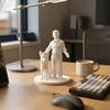 3D Printed Man with Dog Figurines, Interactive Dog Memorial Gifts for Dog Lovers, Man and Dog Statue, Minimalist Puppy & Owner Decorative Arts for