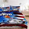Cat Fish Print 3Pcs Bedding Set,Duvet Cover with 2 Bedro,Pillowcase Home Birthday Gift