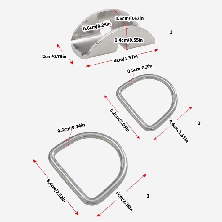 Scubas Diving Tanks Cylinder D Rings Holder Back Fly Side Positioning Buckles Base For Hose Clamps Easy To Install