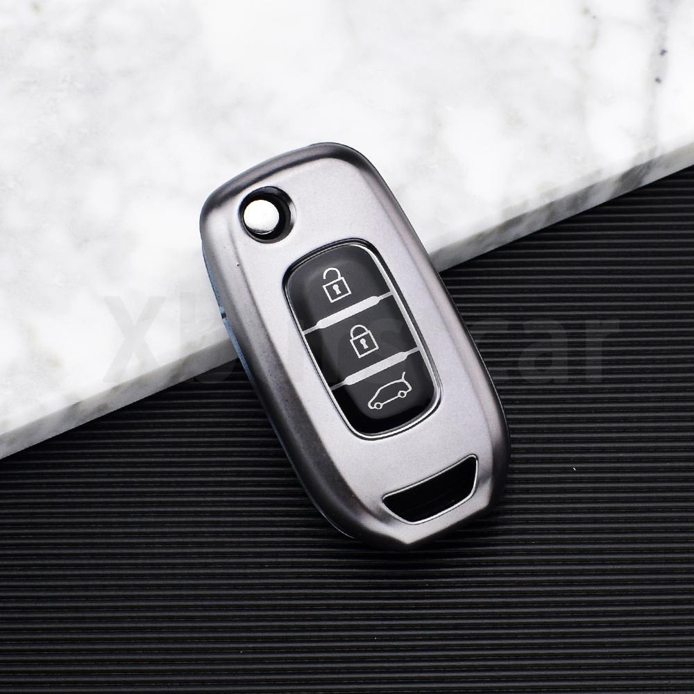 Tpu Remote Flip Key Case Fob Shell Cover Holder For Renault Kadjar Captur Symbol Koleos Megane 2/3 Buttons