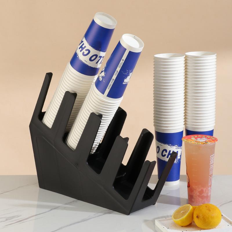 1PC Disposable Cup Holder Plastic Cup Storage Rack Dustproof Draining Inverted Rack for Coffee Tea Water Paper Cup Organizer