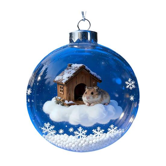 Weihnachts-Frosch-Ornament 2D Flacher Acryl-Anhänger Wildtier Baumschmuck Festliche Raumdekoration Bedeutungsvolle Geschenke für Kinder