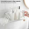White Color Wall-Mounted Storage Rack Plastic Material Kitchen Spice Organizer  Home Storage