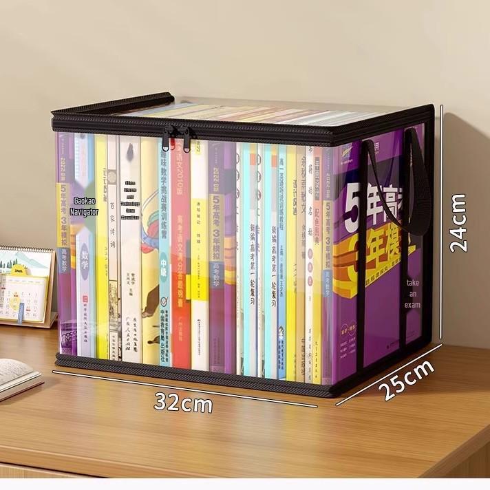Extra Thick Transparent Book Storage Box for Classrooms and Homes