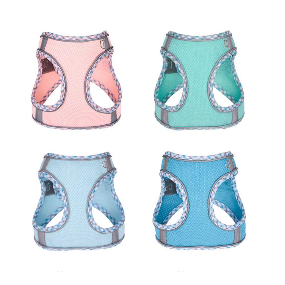 Reflective Puppy Chest Strap Breathable Dogs Cat Walking Leads Set Dog Harness Vest Outdoor
