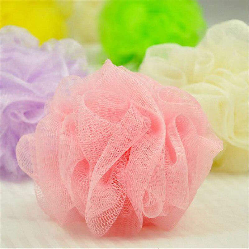 Bath Body Brush Sponge Bath Ball Nylon Scrubber Loofah Mesh Net Ball Cleaning Mesh Shower Flower 60g Bathroom Accessories