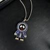 Trendy Snowman Rhinestone Necklace Pendant for Kids and Adults