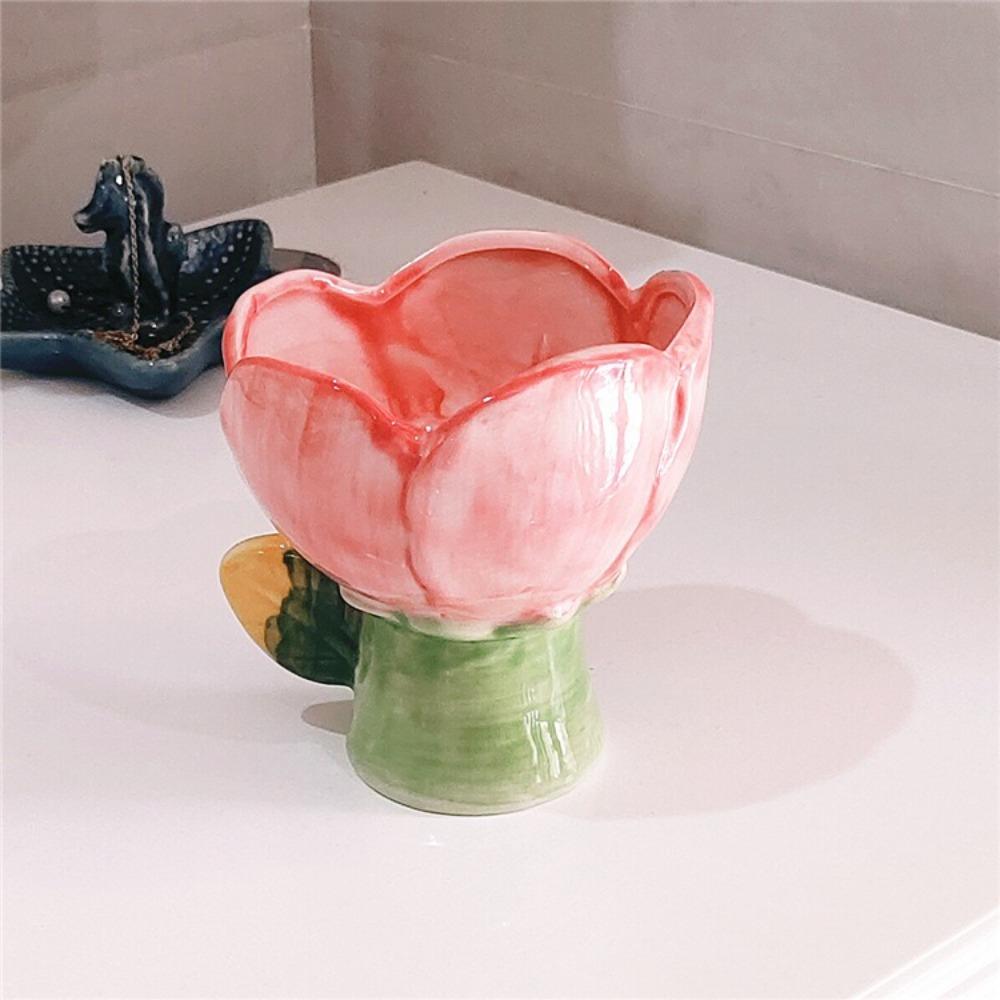 Nordischer Stil Blumenform Wasserbecher Handgefertigt Eiscreme Dessertschale Frühstückstasse Garten