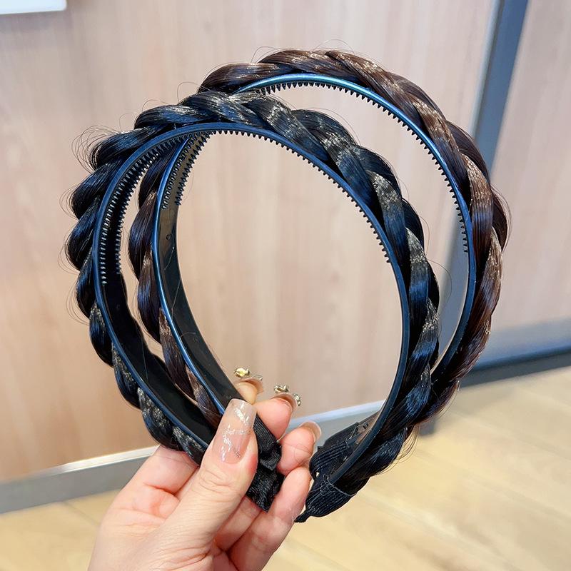 2023 Handmade Fishbone Braid Wig Headband for Women