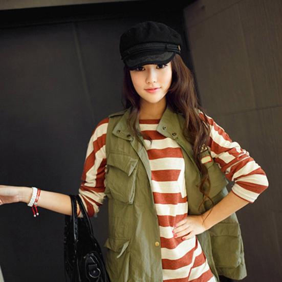 Women Casual Sunhat Fashion Embroidery Lace Cap Decoration Captain Hat Beret