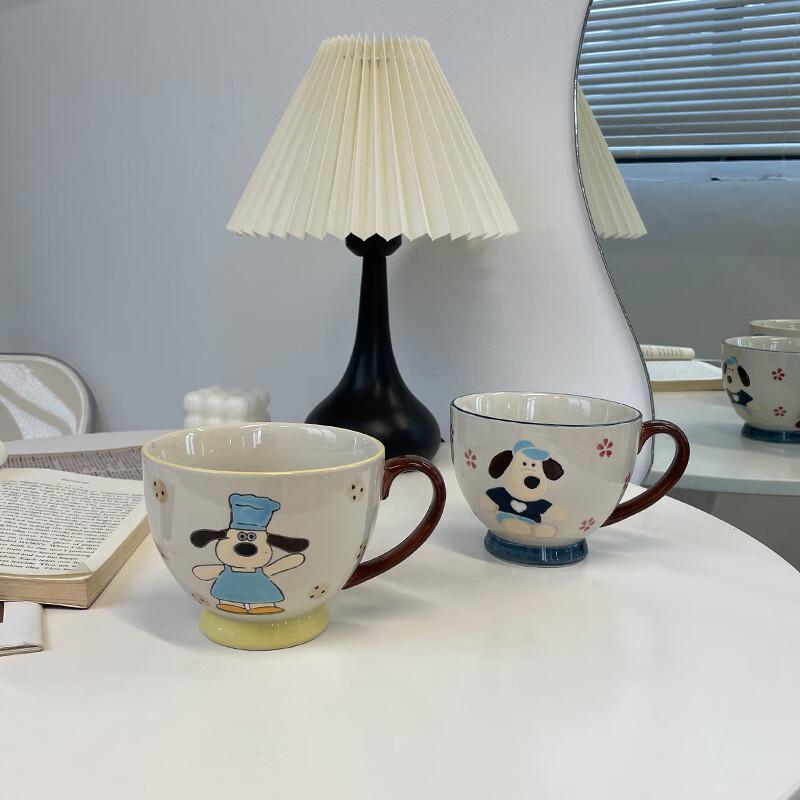 Cute Hand-Painted Dog Ceramic Mug