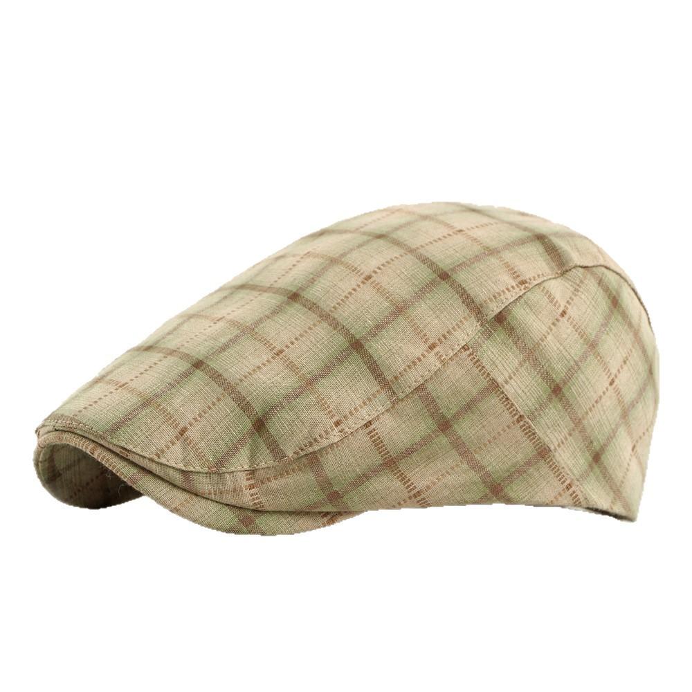 2026 Spring New Plaid Beret Hat for Men Women British Retro Flat Cap Casual Newsboy Hat Versatile Duckbill Cap