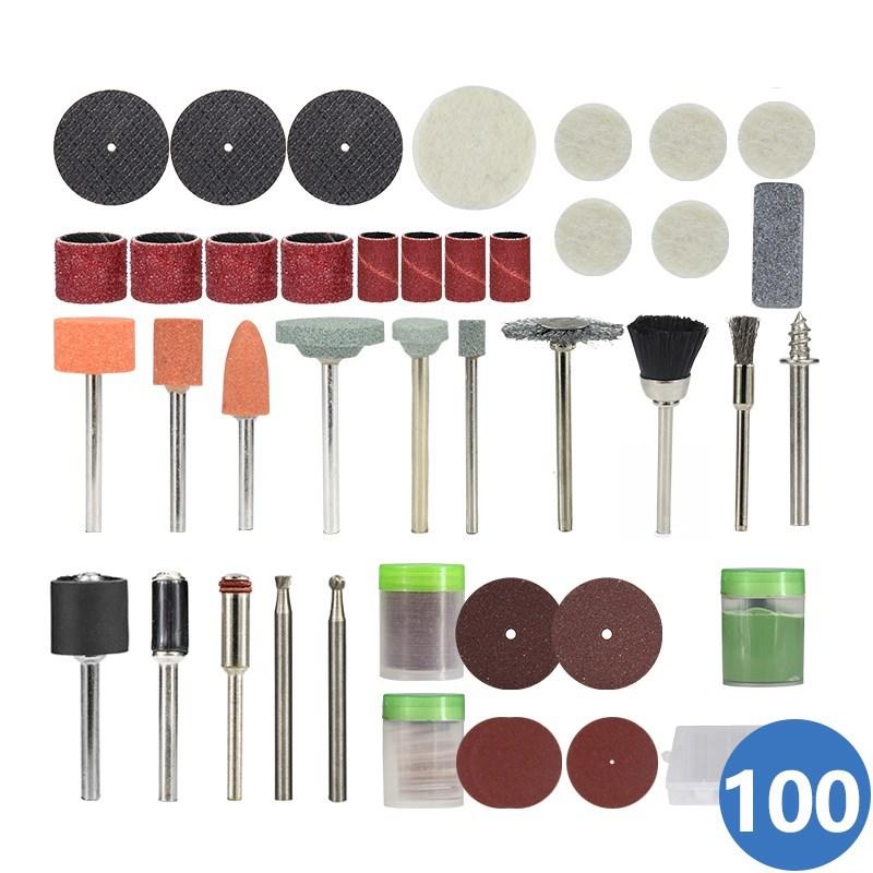 CMCP 100pcs Abrasive Tool Rotary Tool Accessory Set Mini Drill Bit Kit Sanding Polishing Cutting Disc Engraving Heads for Dremel