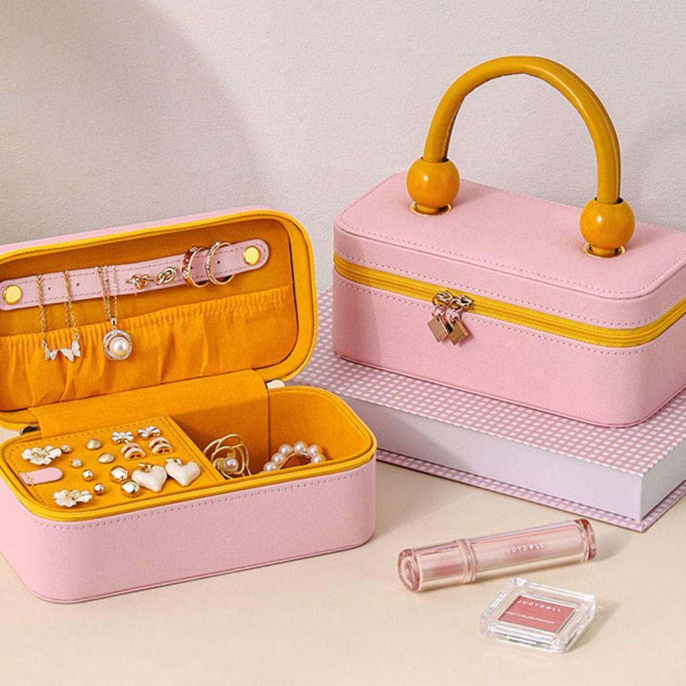 with Cover Jewelry Storage Case Large Capacity Necklace Storage Box Creative Jewelry Box Woman