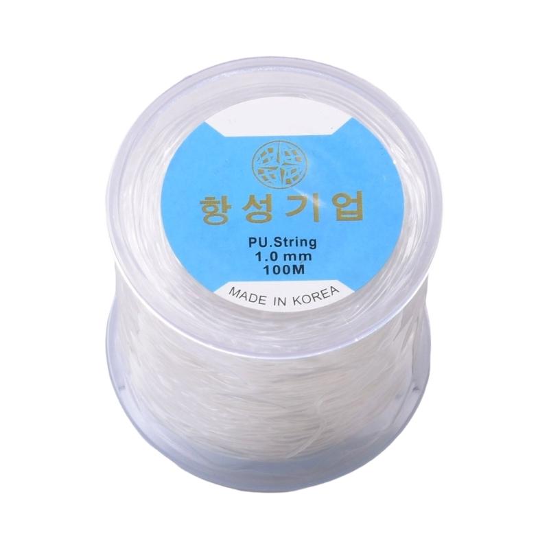 Roll 100M Clear Elastic Crystals Thread for Jewelry Making Beading Bracelet Necklace Crafting