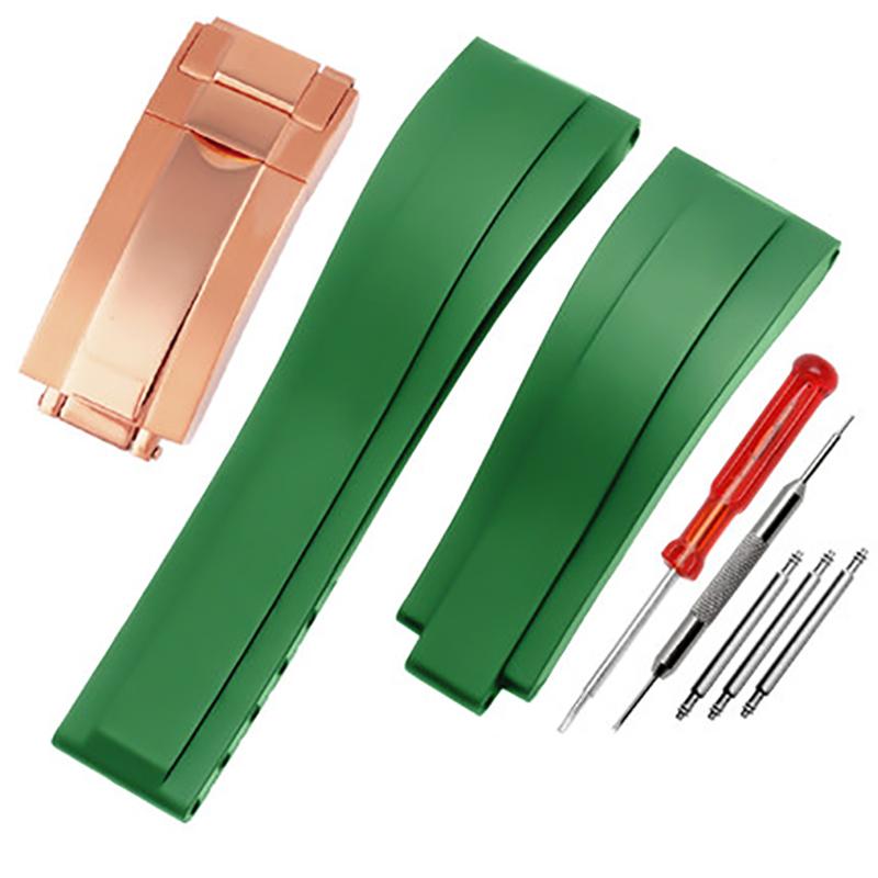 Correa de Reloj de Caucho Para Seiko Tudor Citizen Correa Con Hebilla de Acero Inoxidable Pulsera de Reloj Impermeable 20mm 21mm Negro Azul