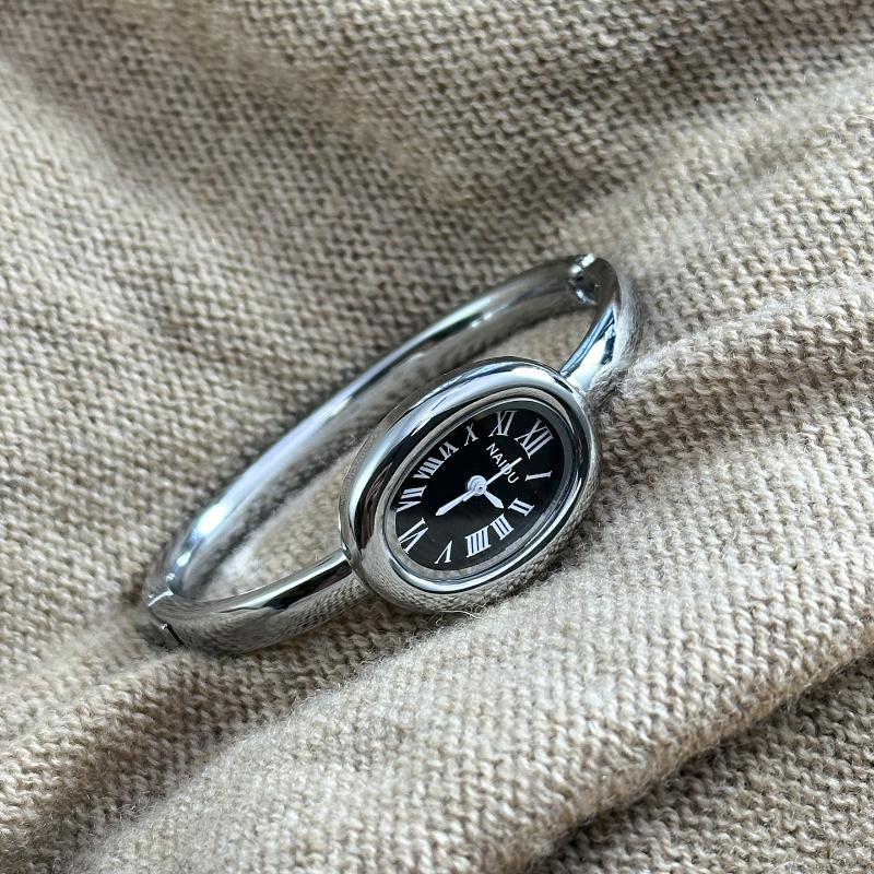 Ceas simplu oval de damă cu quartz, de lux, cu cifre romane, ceas vintage, damă, oțel inoxidabil, orologio, aur, argint, ceas de mână