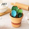 Bloempot Maatlepels Set 4 Stuks Lepels Set, Keramische Nestelbare Bekers met Standaard, Dagelijks Gebruik Schattig Keuken Bakgereedschap voor Koffie Thee, Cadeau