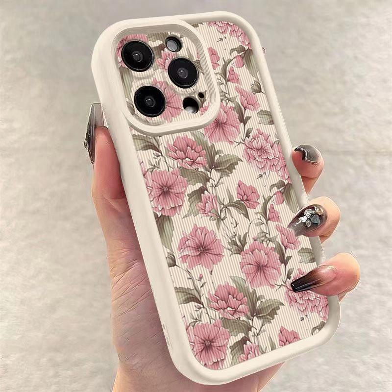 Vintage Blumenmuster Hülle Für Samsung S26 5G Hüllen Galaxy A26 A36 A16 A35 A55 A34 A54 A53 S25 Ultra S24 Plus S23 FE S22 Abdeckung