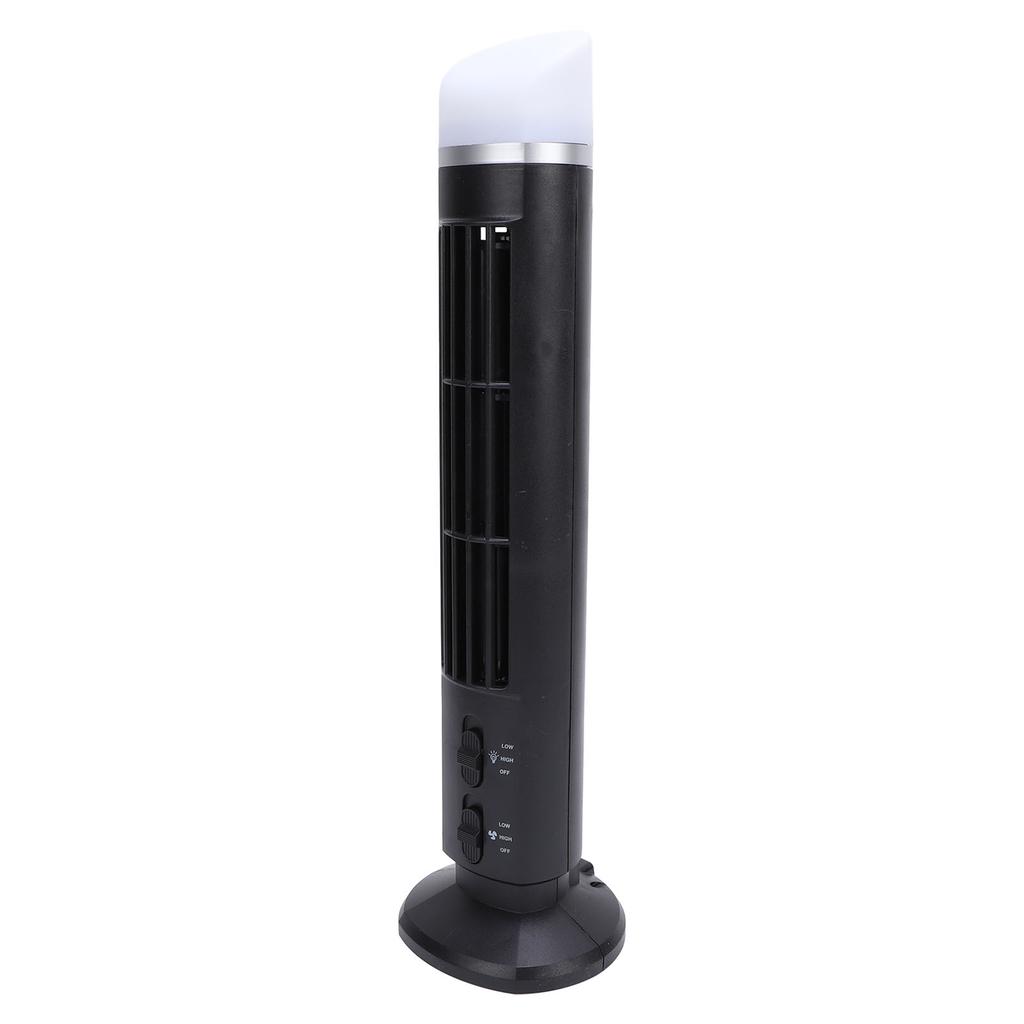 Bladeless Turmventilator Tragbar Einstellbare Geschwindigkeit Leise Kompakt Platzsparend USB Schreibtisch Bladeless Ventilator mit Licht für Zuhause