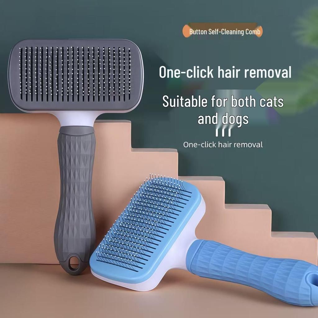 Kitten & Cat De-Shedding Comb for Short & Long Hair - Large Thinning Pet Grooming Tool