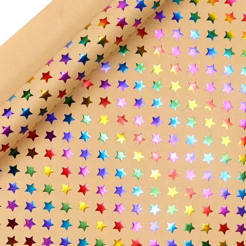 Papel de Presente Kraft Embossado de Luxo para Aniversários e Dia dos Namorados