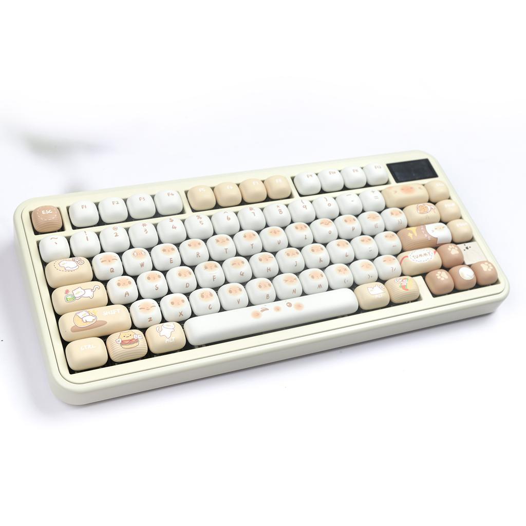 Bag Cat Keycap Pbt Mog Height 137Keys Round And Cute Alice Layout 2.25U/7U Split Space Bar Keycaps