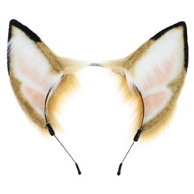Artificial Dog Ear Headband Cosplay Costume Hairhoop Masquerades Party Hairband Anime Headwear Role Play Accessory