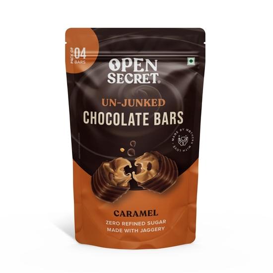 Open Secret Chocolate Almond Brownie (Pack 6), Caramel Choclate (Pack 4) | Chocolate Gifts Hamper| Zero Refined Sugar No Maida Guilt