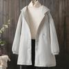 2025 Fall/Winter Plus Size Cotton Linen Hooded Mid-Length Coat - Thick Warm Artistic Outerwear