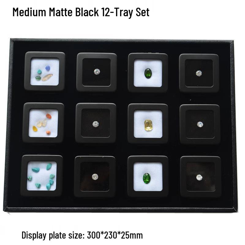 Stainless Steel Transparent Gemstone Display Box for Loose Diamonds and Colored Stones