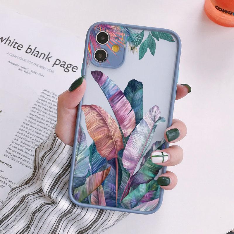 Palm tree Leaves Plant Flower Phone Case for iphone 17 16 15 11 12 13 14 Pro Max 14 Plus 7 8 Plus X XR XS Shockproof Cover Funda