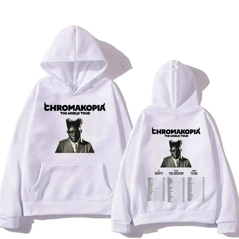 Tyler The Creator Chromakopia World Tour Hanorace Retro Clasic Cadouri pentru fani Pulovere unisex Hanorac imprimat pe două fețe Topuri libere High Street