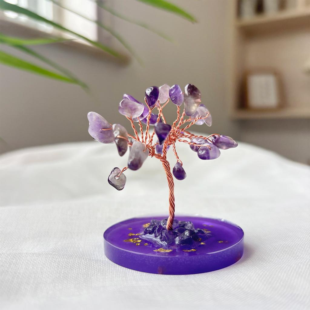 Home Decoration fortune transfer crystal fortune tree office desktop treasure bowl ornament crystal tree of life creative handicrafts