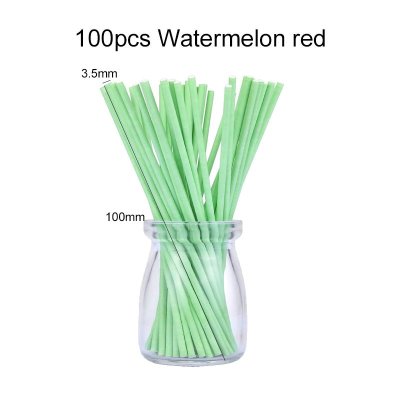 Lollipop Paper Stick Solid Color Multiple Lengths Disposable Kitchen Baking Tools Household DIY Candy Chocolate Making TMZ