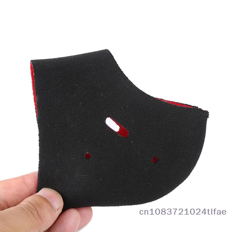 1 Pair Silicone Moisturizing Gel Heel Socks Black Elastic Cloth Cracked Dry Foot Skin Care Protectors Insole Pad Sock Anti-crack