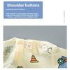 Kids Cotton Short Sleeve 2Pcs Set, Summer Shoulder Snap T-shirt & Shorts for Toddler Boys Girls
