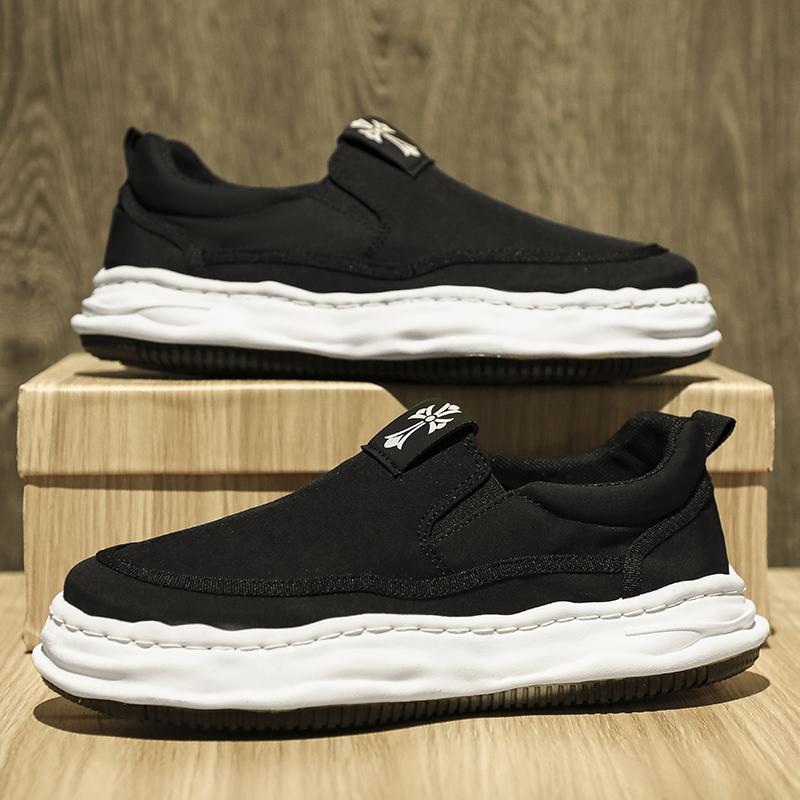 

Лоферы Обувь для мужчин Повседневные кроссовки Мужские кроссовки Скейтборд Холст Мягкие и удобные Спорт и досуг Мода Нескользящие 44 чёрный