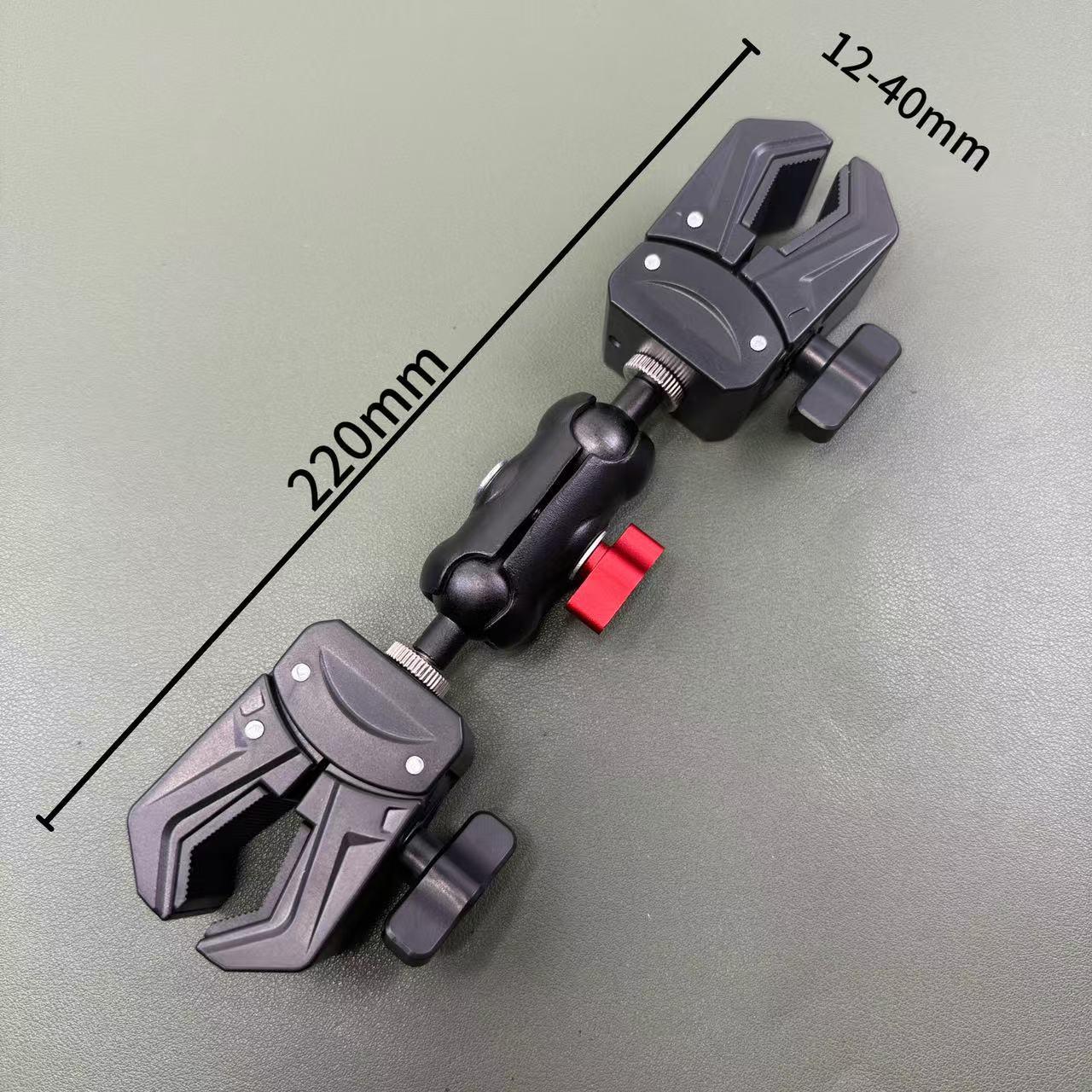 

Rotating Phone Tripod Stand with Double Head Crab Claw Clip for Live Streaming and Additional Mounts