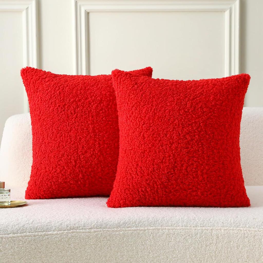 Lamb Circle Teddy Velvet Cushion Premium Model Room Villa Sofa Light Luxury Cushion Lumbar Pillow Pillow Cover