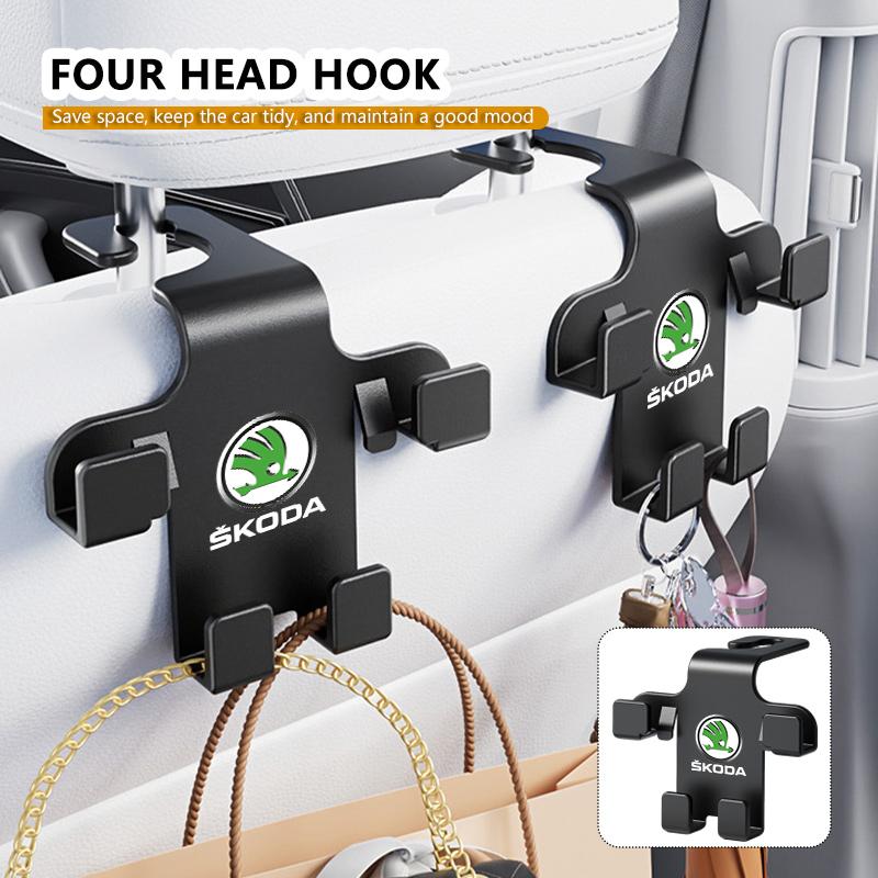 Rjhwp8 For Skoda Car Interior Seat Hook Sundry Storage Holder Accessories Fabia Kamiq Superb Scala Enyaq-iV MK3 VisionS Yeti